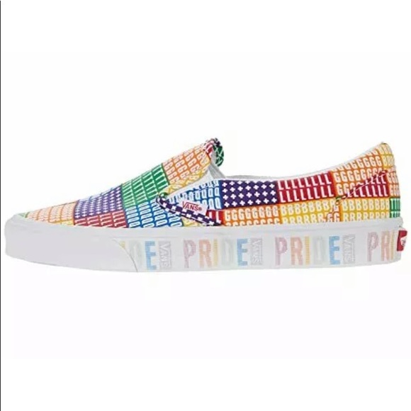 Vans slip-on pride multi color sneaker shoes - Picture 4 of 5